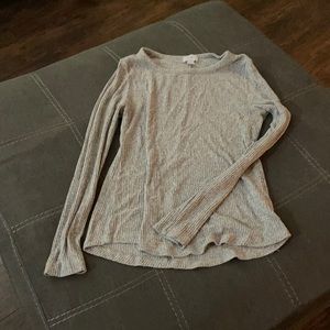 Grey soft long sleeve top